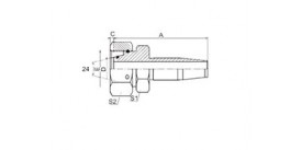 SS20418D-R5 METRIC FEMALE 24° CONE O-RING L.T.  SS20418D-R5 METRIC FEMALE 24° CONE O-RING L.T.