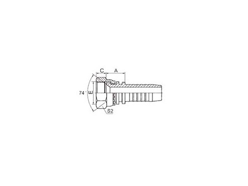 SS20711 GB METRIC FEMALE 74° CONE SEAT