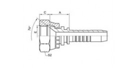 SS26711 JIC FEMALE 74° CONE SEAT (SAE J514)  SS26711 JIC FEMALE 74° CONE SEAT (SAE J514)