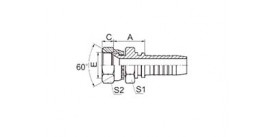 SS28611 JIS METRIC FEMALE 60° CONE SEAT  SS28611 JIS METRIC FEMALE 60° CONE SEAT