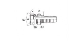 SS29611 JIS GAS FEMALE 60° CONE SEAT (JIS B8363)