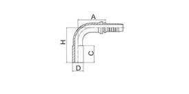 SS50091 90° METRIC STANDPIPE STRAIGHT (DIN 2353)