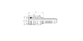 SS67011 SAE STAPLE-LOK MALE (SAE J1467)