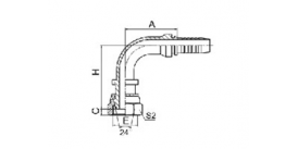 SS20491 90° METRIC FEMALE 24° CONE O-RING L.T. (ISO 12151-2--DIN 3865) SS20491 90° METRIC FEMALE 24° CONE O-RING L.T. (ISO 12151-2--DIN 3865)