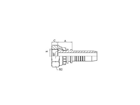 SS22611 BSP FEMALE 60° CONE