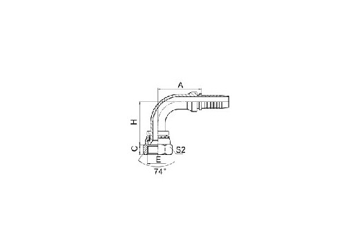 SS26791 90° JIC FEMALE 74° CONE SEAT (SAE J514)
