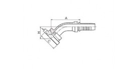 SS87641 45° SAE FLANGE 6000 PSI (ISO 12151-3--SAE J516)