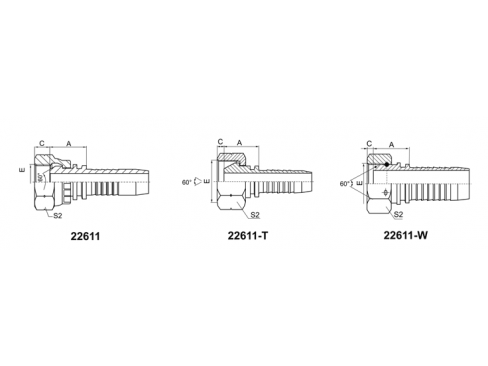 22611 BSP FEMALE 60° CONE 22611 BSP FEMALE 60° CONE