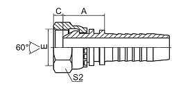 20611 METRIC FEMALE 60° CONE 20611 METRIC FEMALE 60° CONE