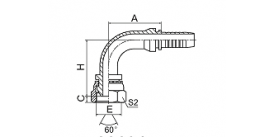 20691 90° METRIC FEMALE 60° CONE 20691 90° METRIC FEMALE 60° CONE