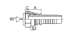 22611 BSP FEMALE 60° CONE  22611 BSP FEMALE 60° CONE