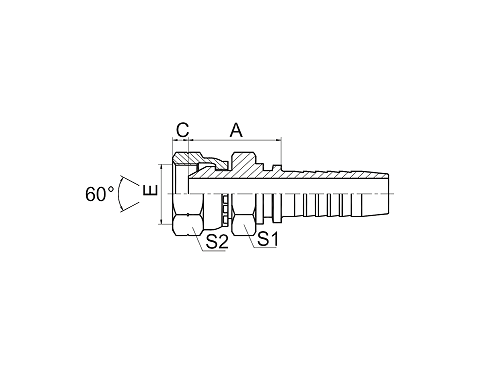 22611D BSP FEMALE 60° CONE DOUBLE HEXAGON 22611D BSP FEMALE 60° CONE DOUBLE HEXAGON