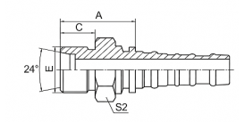 10513 METRIC MALE 24° CONE SEAL H.T  10513 METRIC MALE 24° CONE SEAL H.T
