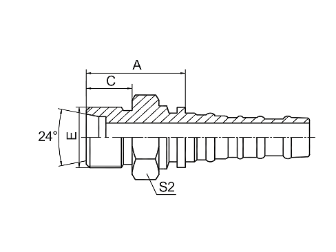 10513 METRIC MALE 24° CONE SEAL H.T 10513 METRIC MALE 24° CONE SEAL H.T