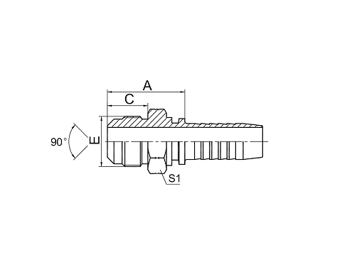 17811 SAE MALE 90° CONE 17811 SAE MALE 90° CONE