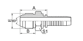 18611 JIS METRIC MALE 60° CONE SEAT  18611 JIS METRIC MALE 60° CONE SEAT