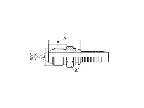 19611 JIS BSPP MALE 60° CONE SEAL 19611 JIS BSPP MALE 60° CONE SEAL
