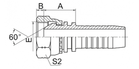 21611 NPSM FEMALE 60° CONE  21611 NPSM FEMALE 60° CONE