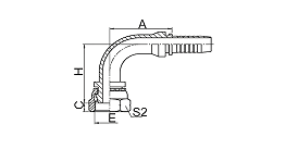 22191 90°BSP FEMALE MULTISEAL