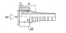 22613-W BSP FEMALE 60° CONE DIMENSIONS 22613-W BSP FEMALE 60° CONE DIMENSIONS
