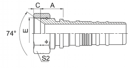 26713-W JIC FEMALE 74° CONE SEAL