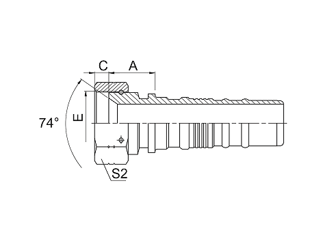 26713-W JIC FEMALE 74° CONE SEAL 26713-W JIC FEMALE 74° CONE SEAL