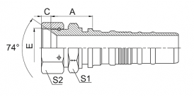 26713D-W JIC FEMALE 74° CONE SEAL 26713D-W JIC FEMALE 74° CONE SEAL