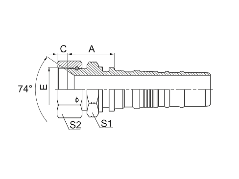 26713D-W JIC FEMALE 74° CONE SEAL 26713D-W JIC FEMALE 74° CONE SEAL