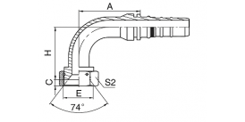 26793-W 90° JIC FEMALE 74° CONE SEAL  26793-W 90° JIC FEMALE 74° CONE SEAL