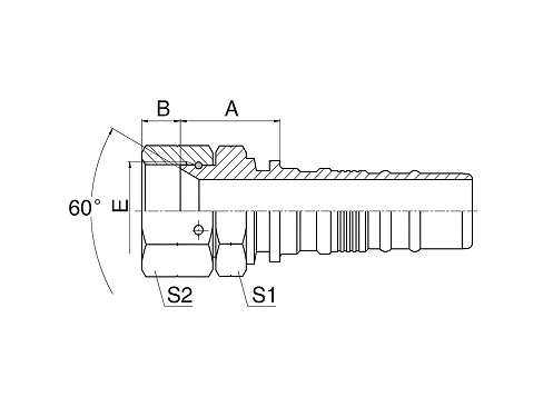 29613-W JIS GAS FEMALE 60° CONE SEAL
