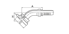 87341 45° SAE FLANGE 3000 PSI 87341 45° SAE FLANGE 3000 PSI