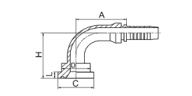 87391 90° SAE FLANGE 3000 PSI 87391 90° SAE FLANGE 3000 PSI