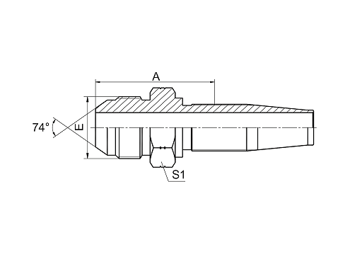 16718 JIC MALE 74° CONE 16718 JIC MALE 74° CONE