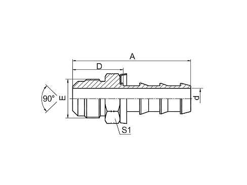 17810 SAE MALE 90° CONE 17810 SAE MALE 90° CONE
