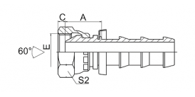 22610 BSP FEMALE 60° CONE 22610 BSP FEMALE 60° CONE