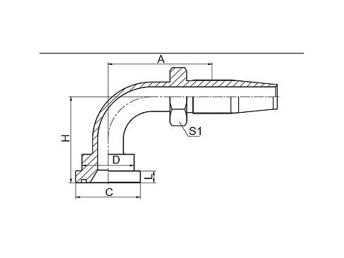 87398D 90° SAE FLANGE 3000 PSI 87398D 90° SAE FLANGE 3000 PSI