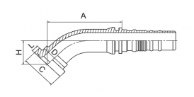 87643 45° SAE FLANGE 6000 PSI 87643 45° SAE FLANGE 6000 PSI