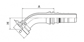 87943 45° SAE FLANGE 9000 PSI 87943 45° SAE FLANGE 9000 PSI