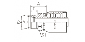 10411Y METRIC MALE 24°CONE SEAL  10411Y METRIC MALE 24°CONE SEAL