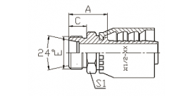 10511Y METRIC MALE24° CONE SEAL  10511Y METRIC MALE24° CONE SEAL