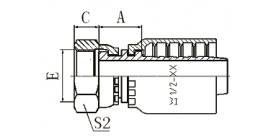 20211Y GB METRIC FEMALE FLAT SEAL  20211Y GB METRIC FEMALE FLAT SEAL