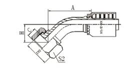 20241Y 45°GB METRIC FEMALE FLAT SEAL 20241Y 45°GB METRIC FEMALE FLAT SEAL