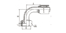 20291Y 90° GB METRIC FEMALE FLAT SEAL 20291Y 90° GB METRIC FEMALE FLAT SEAL
