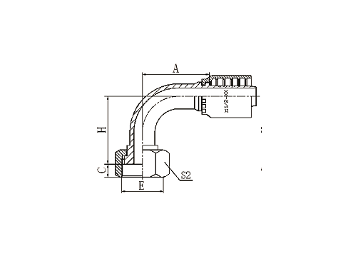20291Y 90° GB METRIC FEMALE FLAT SEAL 20291Y 90° GB METRIC FEMALE FLAT SEAL