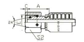 20411Y METRIC FEMALE 24°CONE O-RING 20411Y METRIC FEMALE 24°CONE O-RING