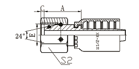 20511Y METRIC FEMALE 24°CONE O-RING 20511Y METRIC FEMALE 24°CONE O-RING