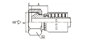 20611Y METRIC FEMALE 60°CONE 20611Y METRIC FEMALE 60°CONE