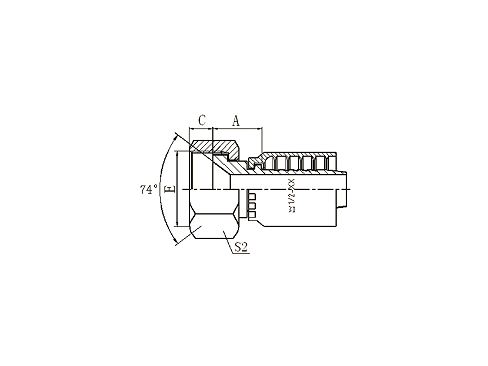 20711Y GB METRIC FEMALE 74°CONE SEAL