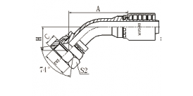 20741Y 45°GB METRIC FEMALE 74°CONE SEAL  20741Y 45°GB METRIC FEMALE 74°CONE SEAL