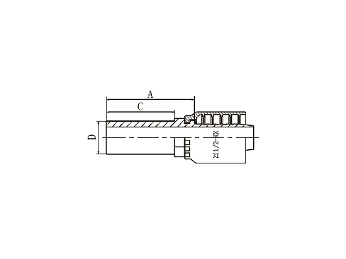 50011Y METRIC STANDPIPE STRAIGHT DIN 2353